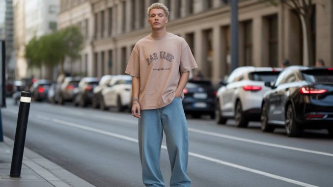 Cute outfit ideas with baggy jeans for men who want comfort and style